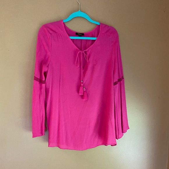 Cupio Tops - Women's size Medium pink long sleeve top shirt blouse